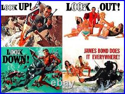 THUNDERBALL (1965) British Quad 30x40 GREAT James Bond movie poster