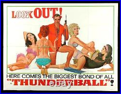 THUNDERBALL? CineMasterpieces SUBWAY HUGE JAMES BOND MOVIE POSTER RARE 1965