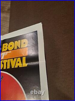 THUNDERBALL MOVIE POSTER Original 27x41 Folded R1975 JAMES BOND FILM FESTIVAL
