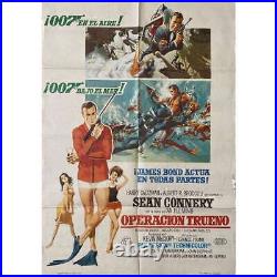 THUNDERBALL Spanish Movie Poster 29x40 in. 1965 James Bond, Sean Connery