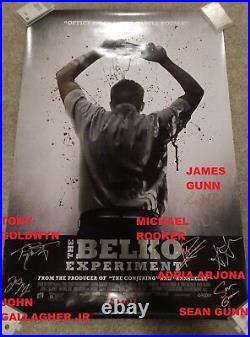 The Belko Experiment Signed Movie Poster James Gunn+john Gallagher+tony Goldwyn+