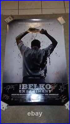 The Belko Experiment Signed Movie Poster James Gunn+john Gallagher+tony Goldwyn+
