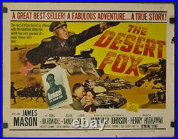 The Desert Fox 1951 Original 22x28 Movie Poster James Mason Cedric Hardwicke