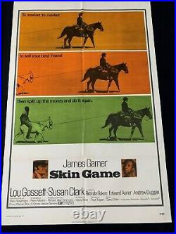 The Skin game Original One Sheet Movie Poster 1971 27 x 41 James Garner Gossett