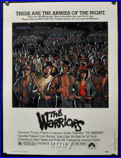 The WARRIORS 1979 ORIGINAL 30X40 MOVIE POSTER MICHAEL BECK JAMES REMAR