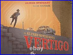 Vertigo Alfred Hitchcock James Stewart Print Movie Poster Mondo Jonathan Burton