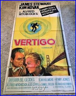 Vertigo Original Three Sheet Movie Poster Hitchcock. Hollywood Posters