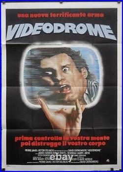 Videodrome 1983 ORIGINAL 39X55 ITALIAN MOVIE POSTER JAMES WOODS DEBBIE HARRY