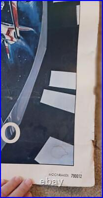 Vintage Moonraker 40 X 60 Movie Poster 1979 Rolled James Bond Roger Moore