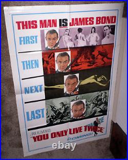 YOU ONLY LIVE TWICE orig 1967 advance/teaser one sheet movie poster JAMES BOND