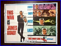 You Only Live Twice James Bond (1967) 45x59.5 US Subway Movie Poster