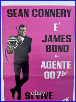 You Only Live Twice R-1970s Italian Locandina Poster 28x12 James Bond 007